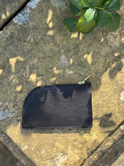 Black Curve Leather Purse