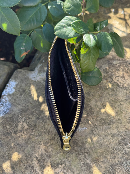 Black Curve Leather Purse