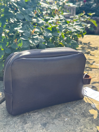 Brown Leather Wash Bag