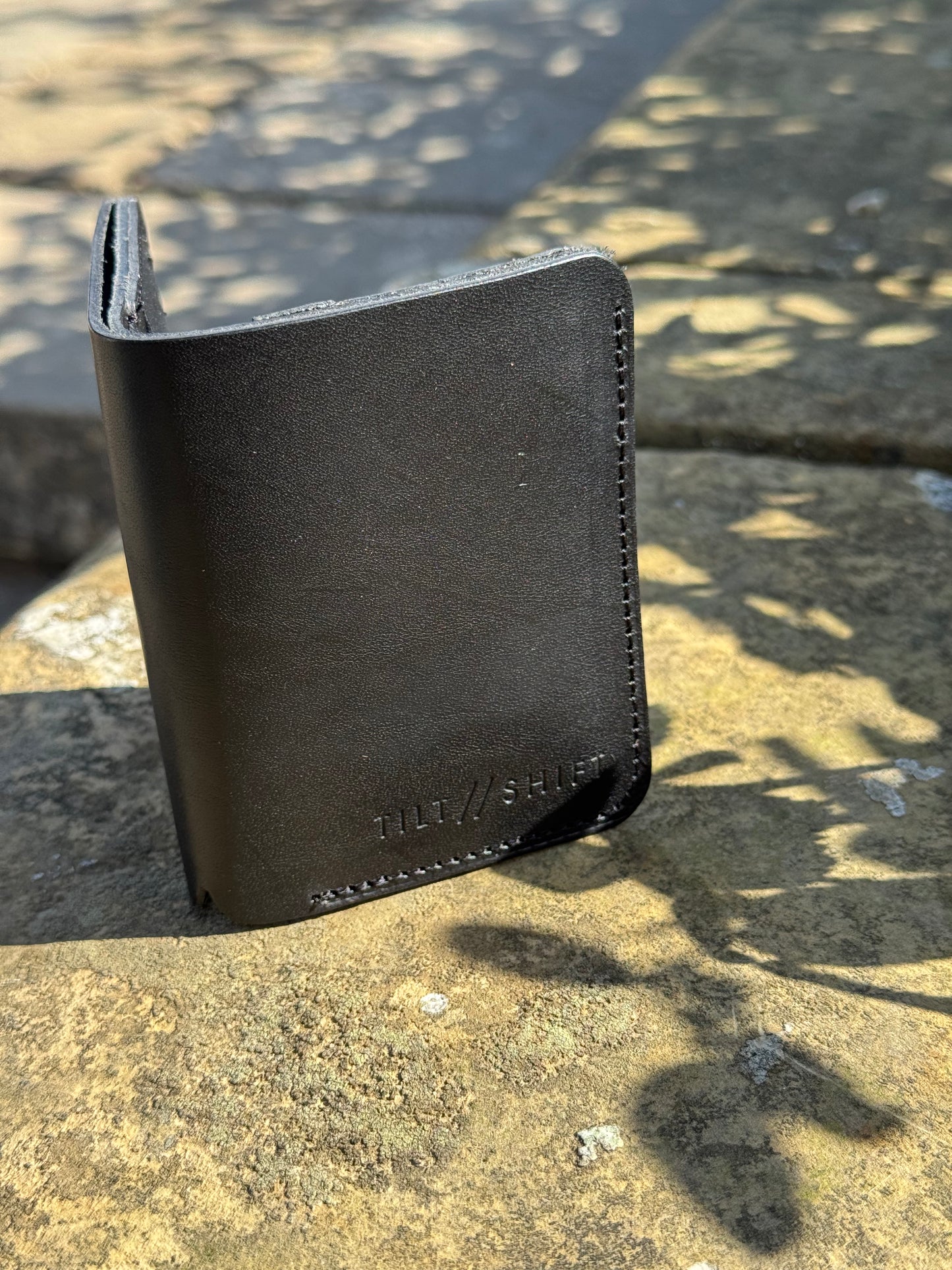 Smooth Black Cards + Notes Leather Wallet