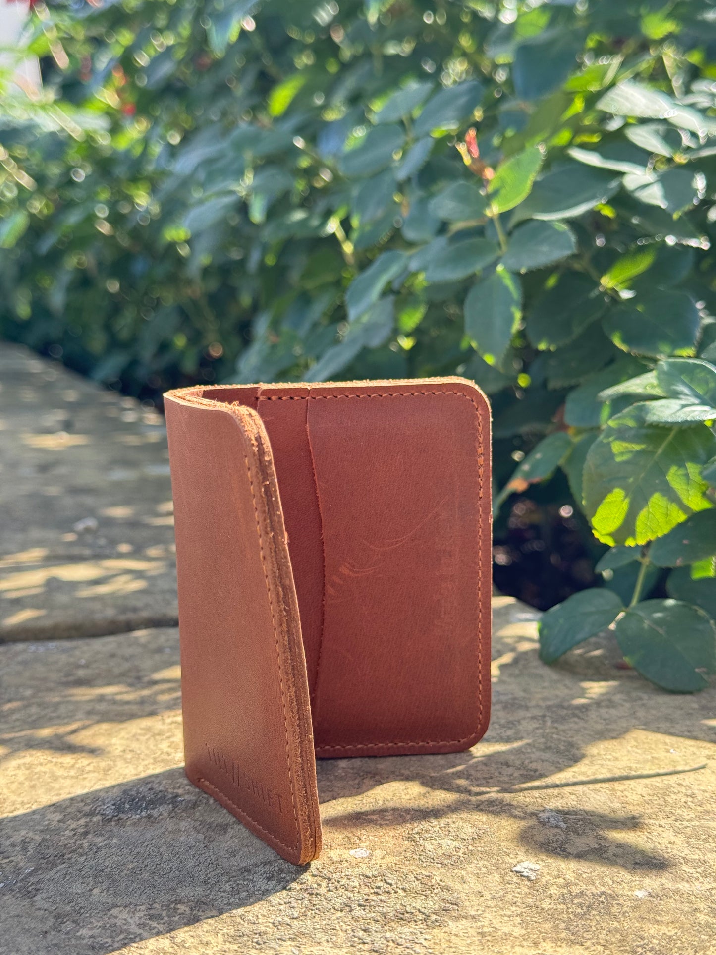 Vintage Tan Cards + Notes Leather Wallet
