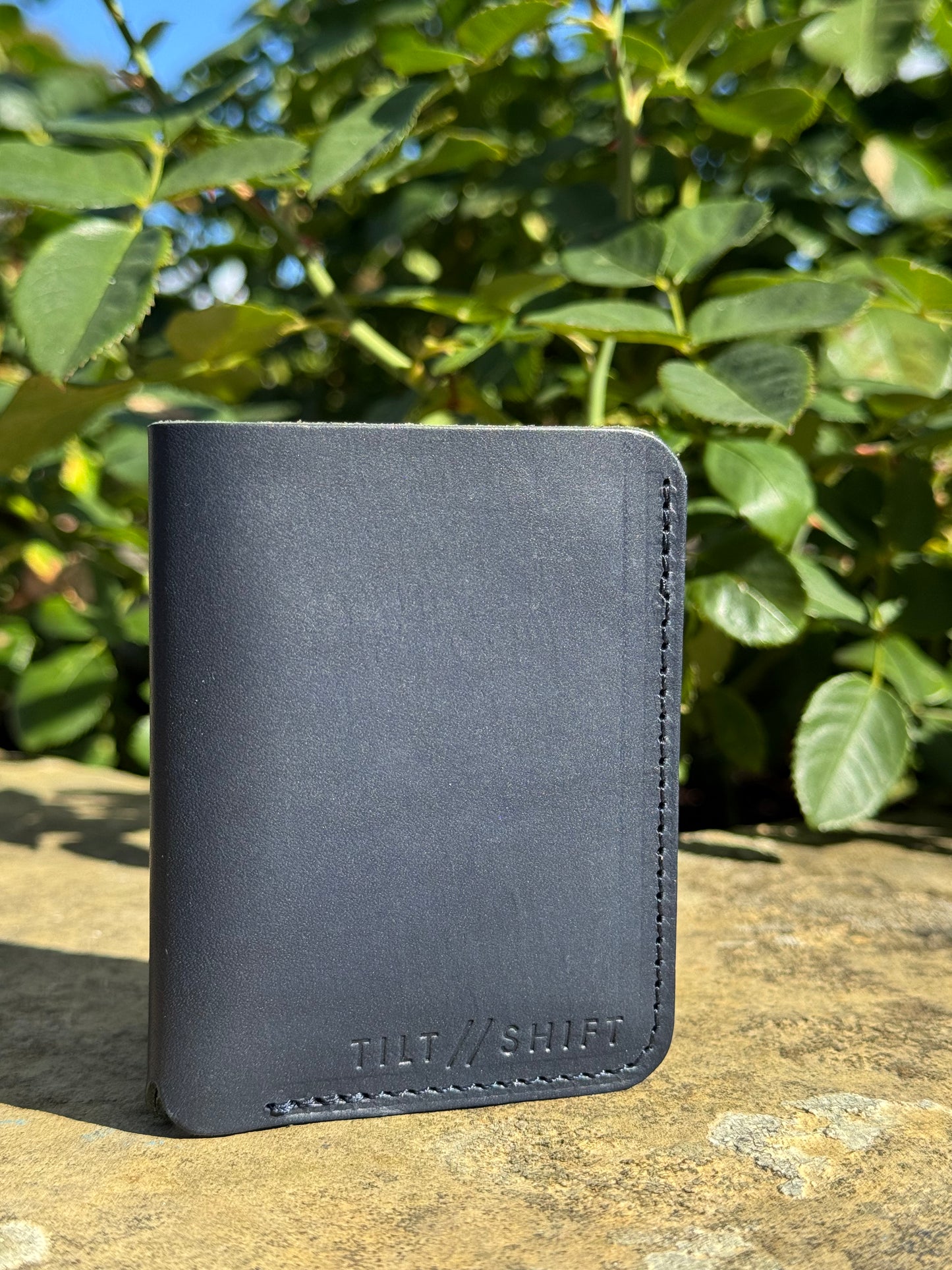 Smooth Navy Cards + Notes Leather Wallet