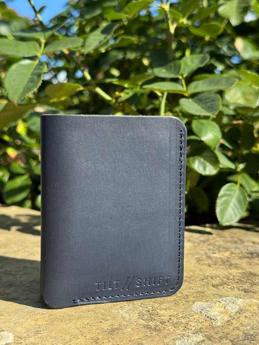 Smooth Navy Cards + Notes Leather Wallet