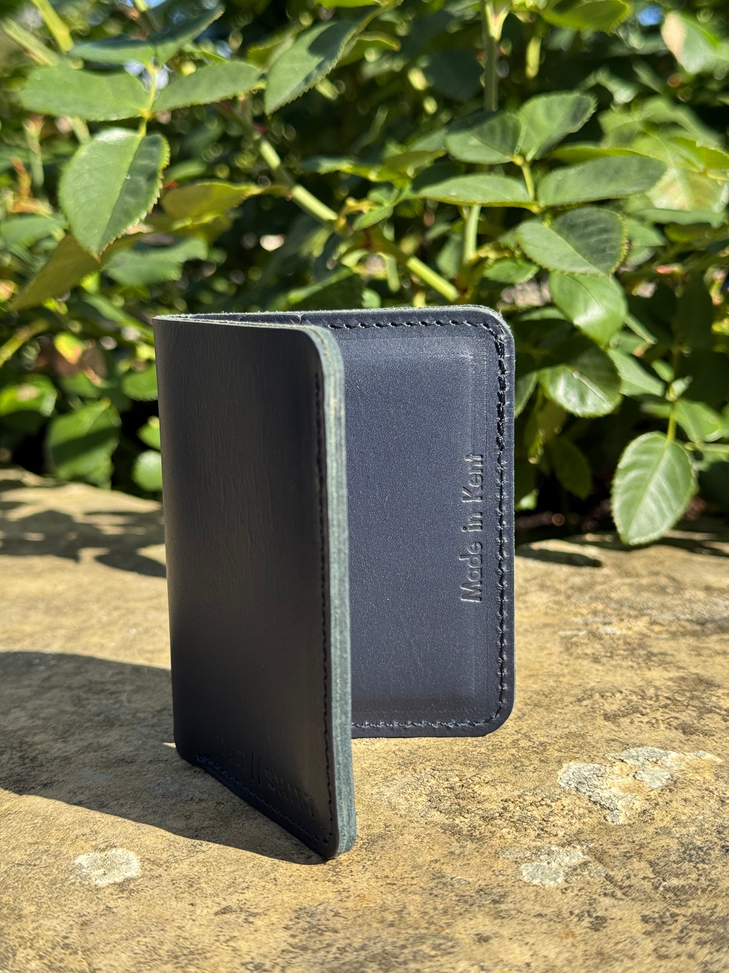 Smooth Navy Cards + Notes Leather Wallet