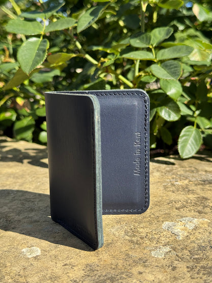 Smooth Navy Cards + Notes Leather Wallet