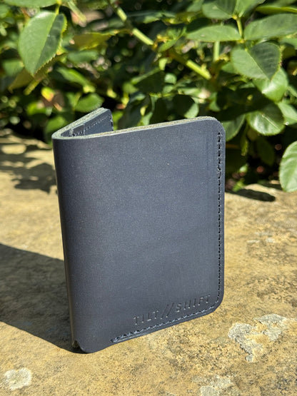 Smooth Navy Cards + Notes Leather Wallet