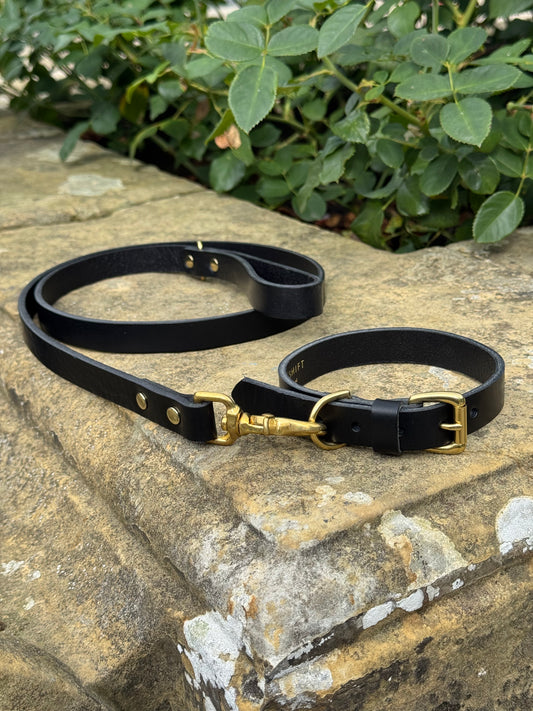 Leather Dog Lead - Black