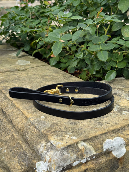 Leather Dog Lead - Black