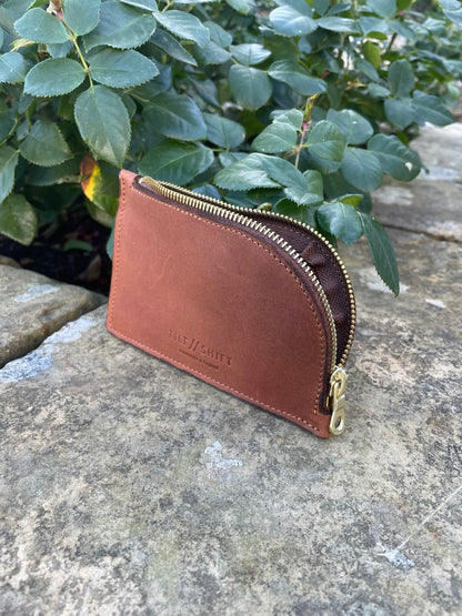 Vintage Tan Curve Leather Purse