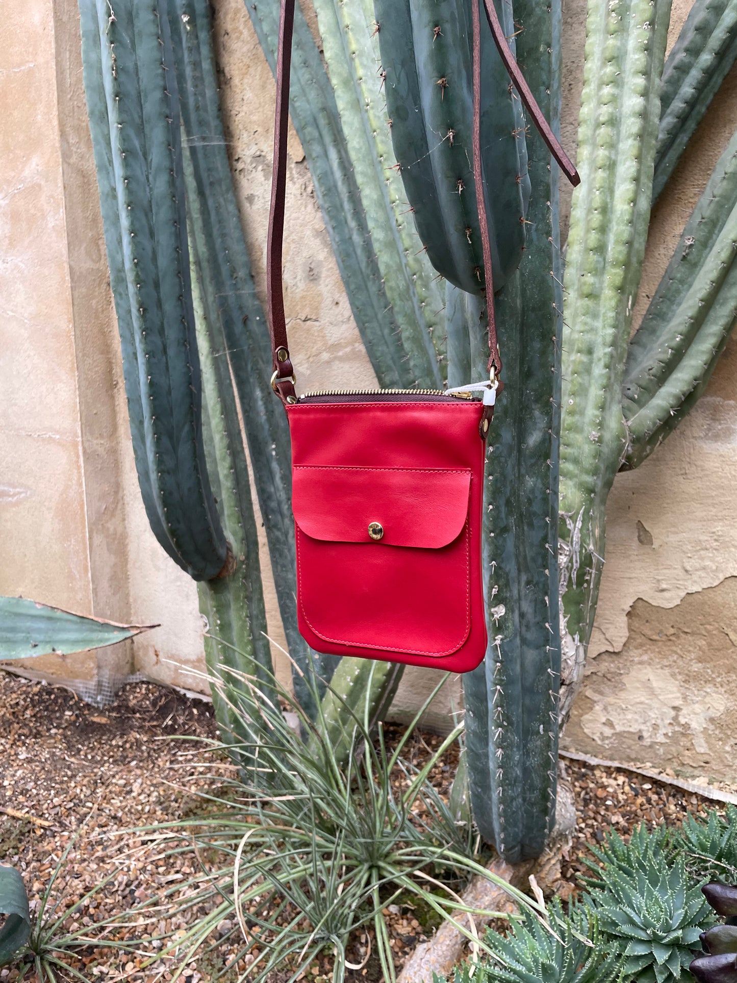 Silene Mini Leather Bag - Red