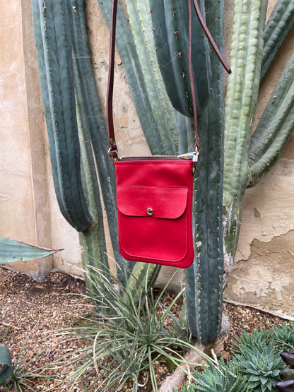 Silene Mini Leather Bag - Red