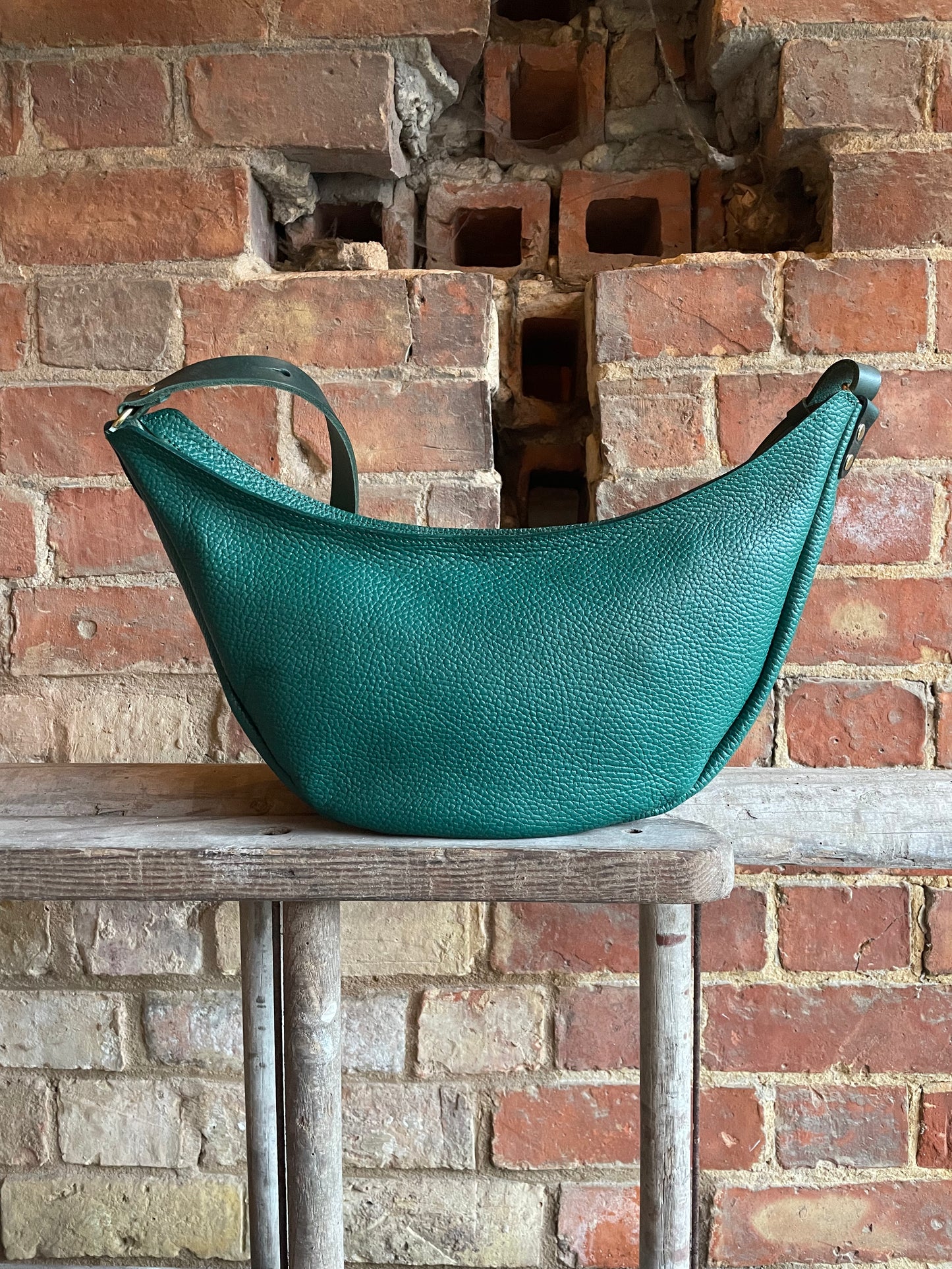 Musa Leather Sling Bag - Teal