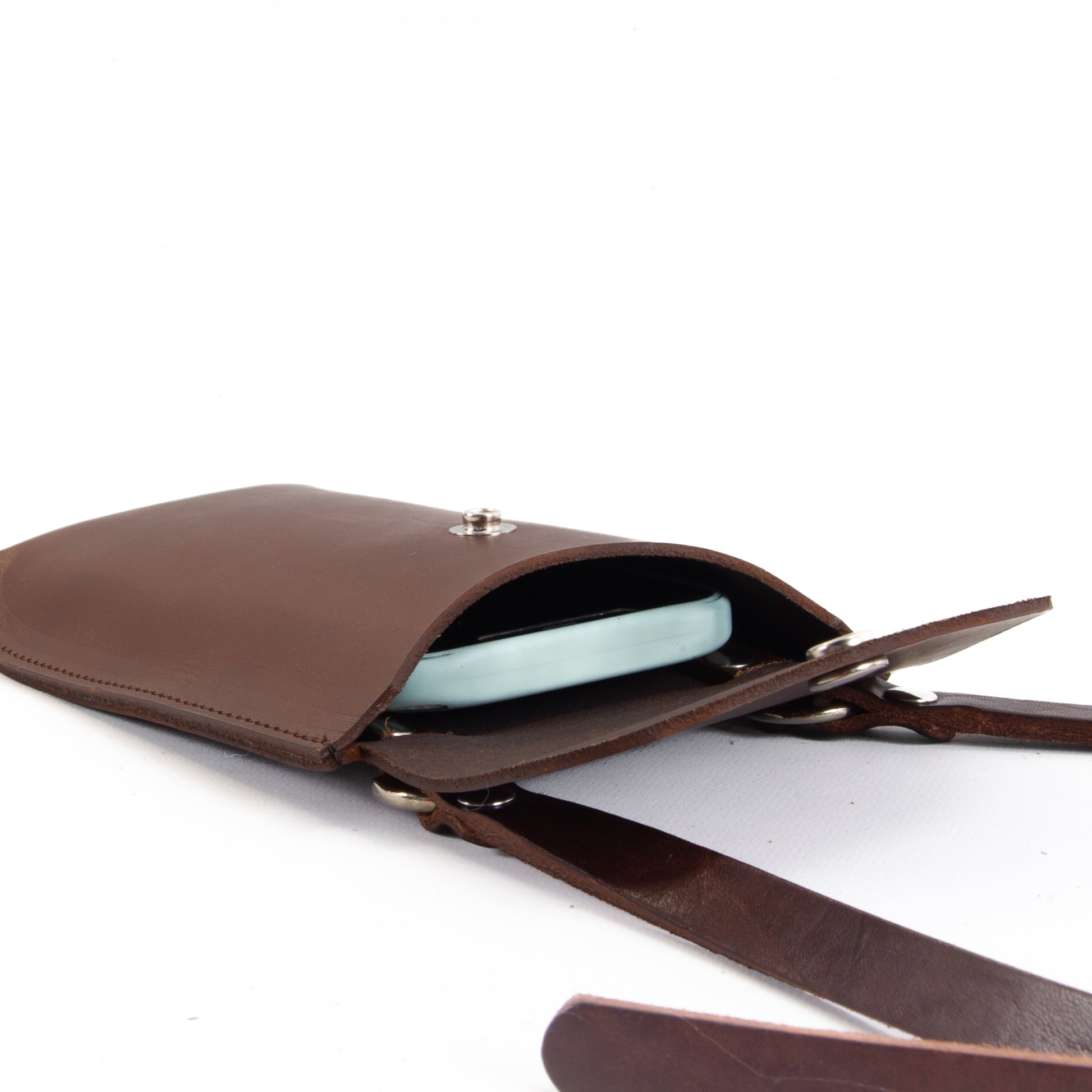 Brown Leather Phone Pouch image 7