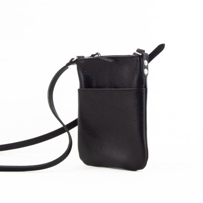 Lightweight Black Leather Mini Bag image 4