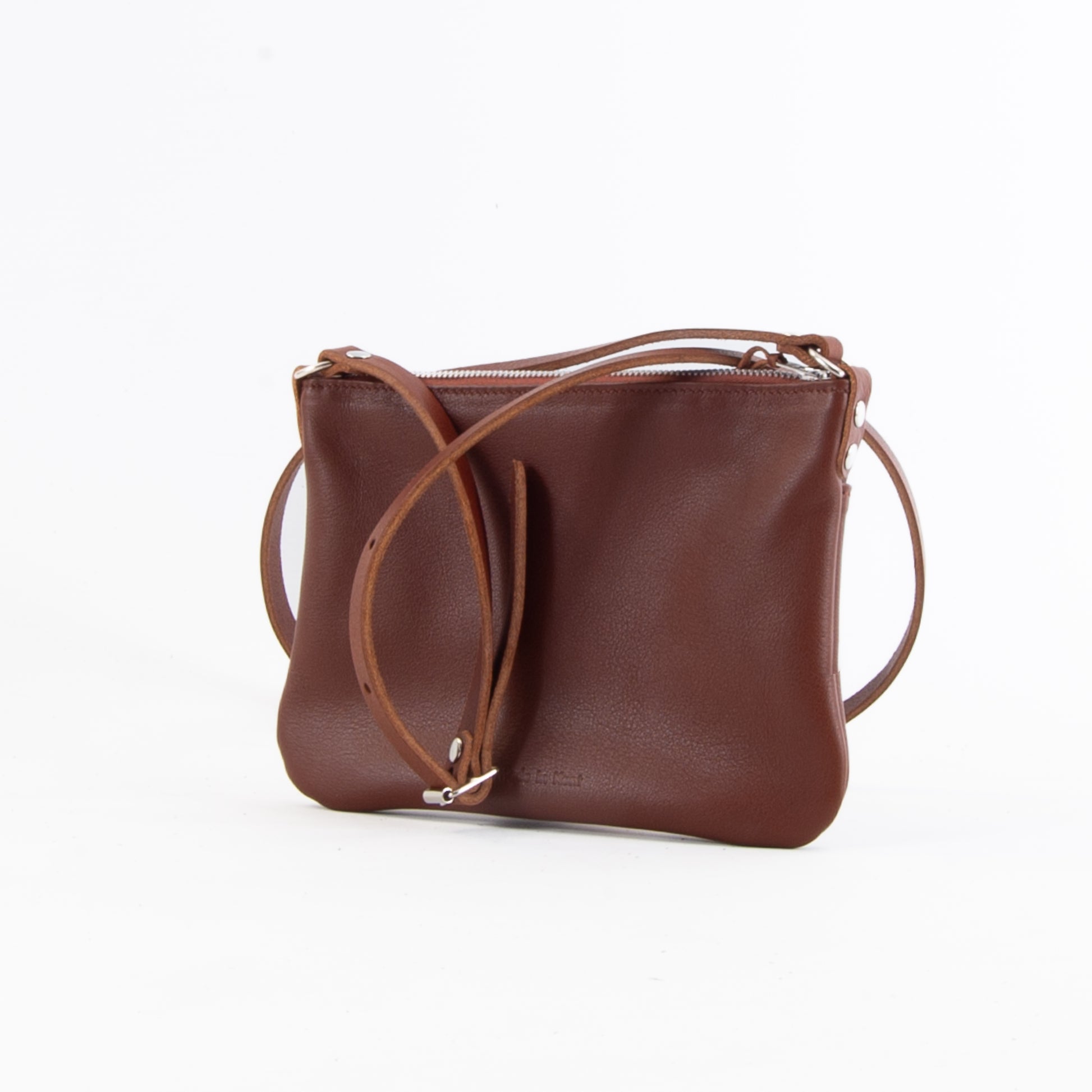 Lightweight Tan Leather Hip Bag image 1