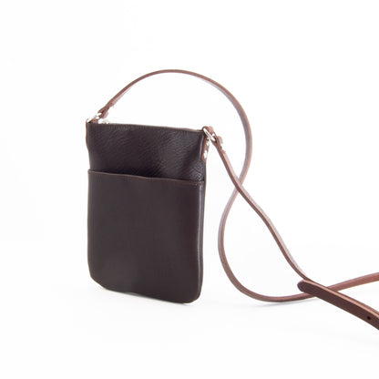 Lightweight Brown Leather Mini Bag image 1
