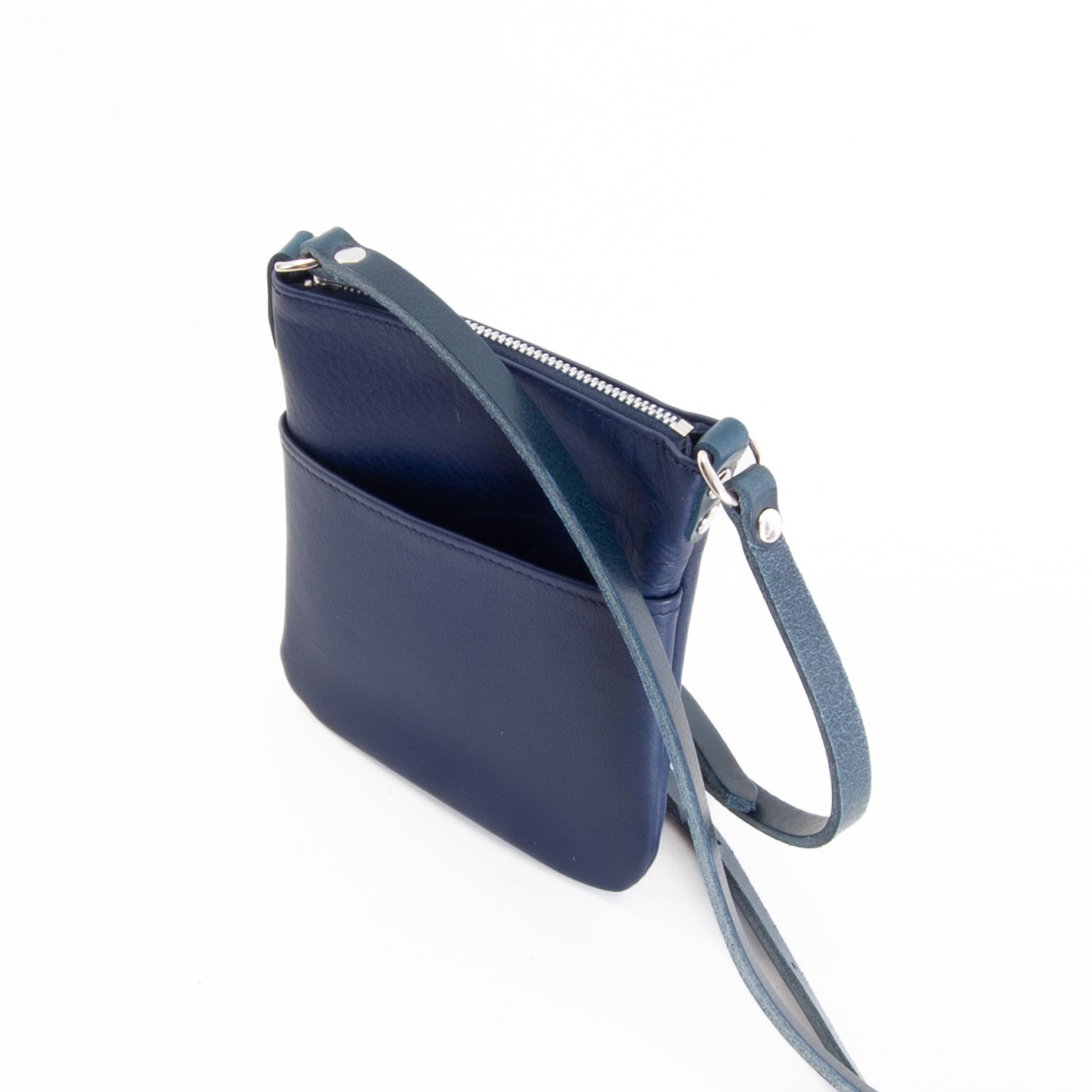 Lightweight Blue Leather Mini Bag image 2