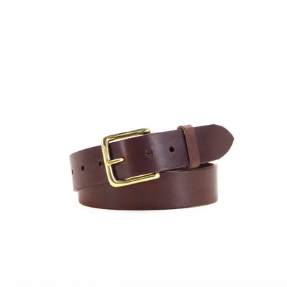 Leather Jeans Belt - Brown