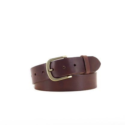 Leather Jeans Belt - Brown