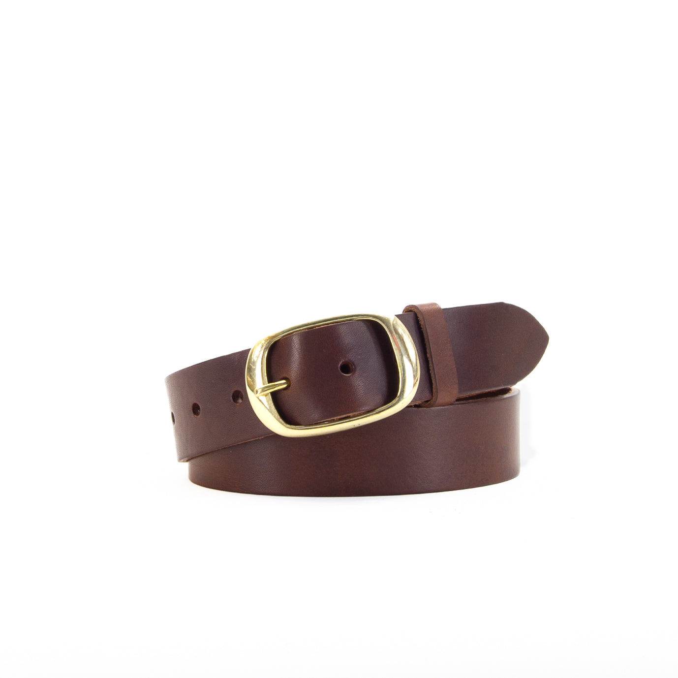 Leather Jeans Belt - Brown