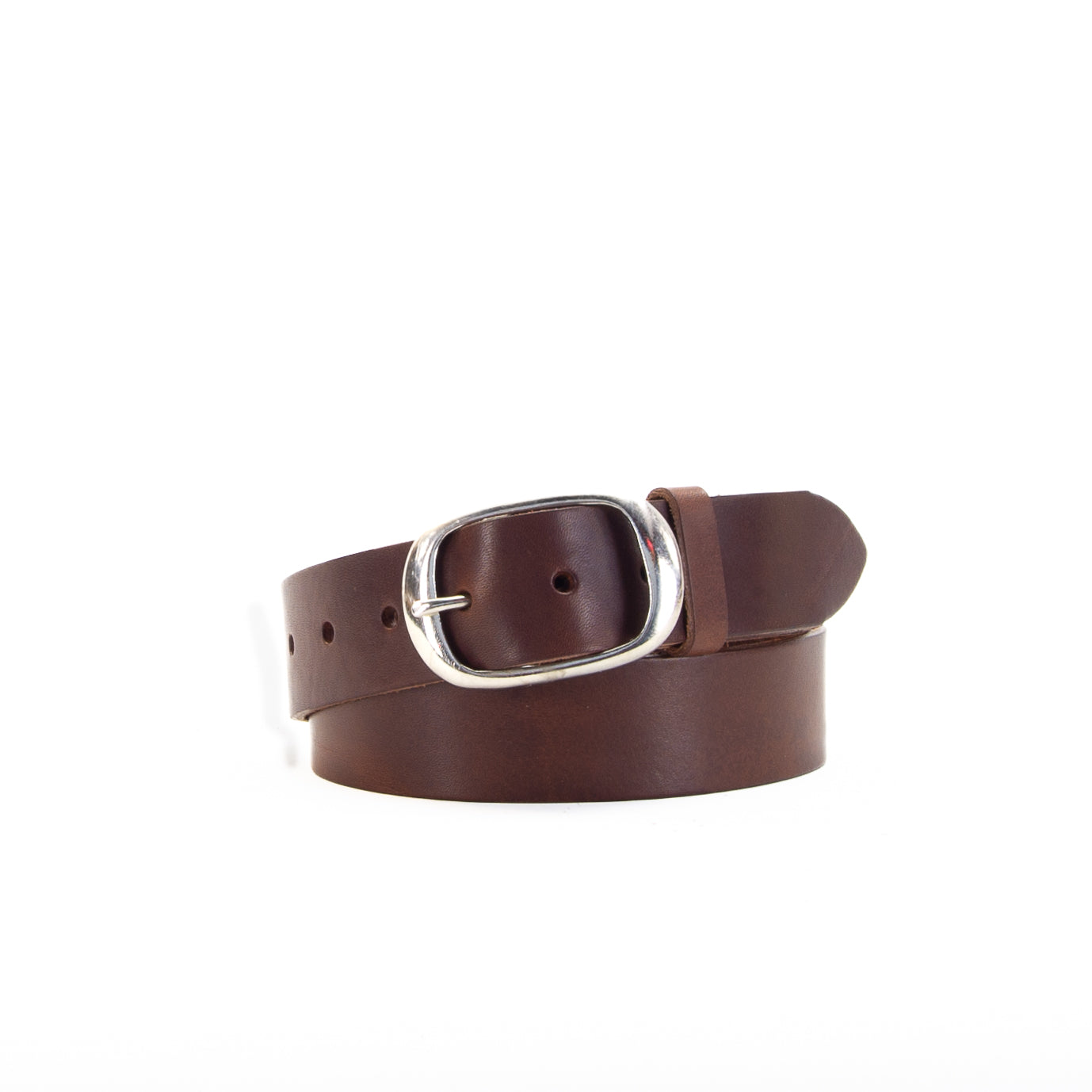 Leather Jeans Belt - Brown