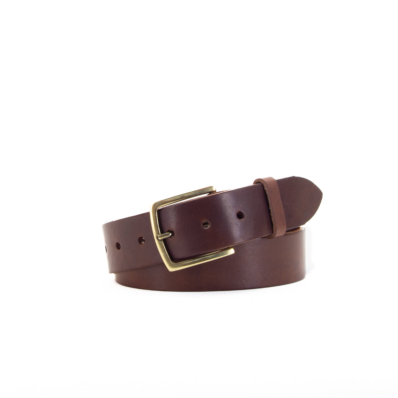 Leather Jeans Belt - Brown