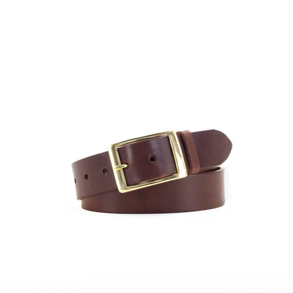 Leather Jeans Belt - Brown