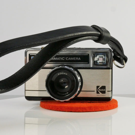 Black Leather Camera Wrist Strap - Lulworth Rivet image 0