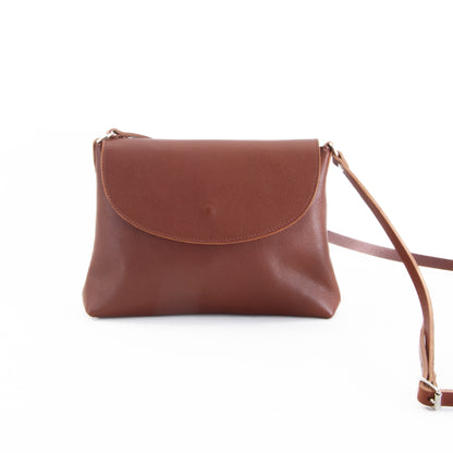 Soft Tan Leather Flap Over Bag image 0
