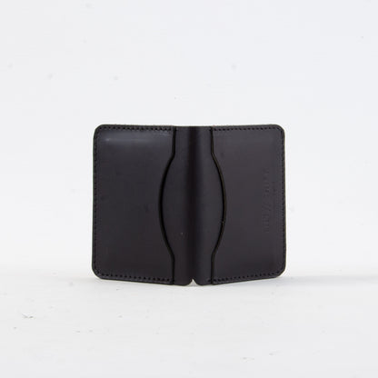 Black + Red Leather Card Holder