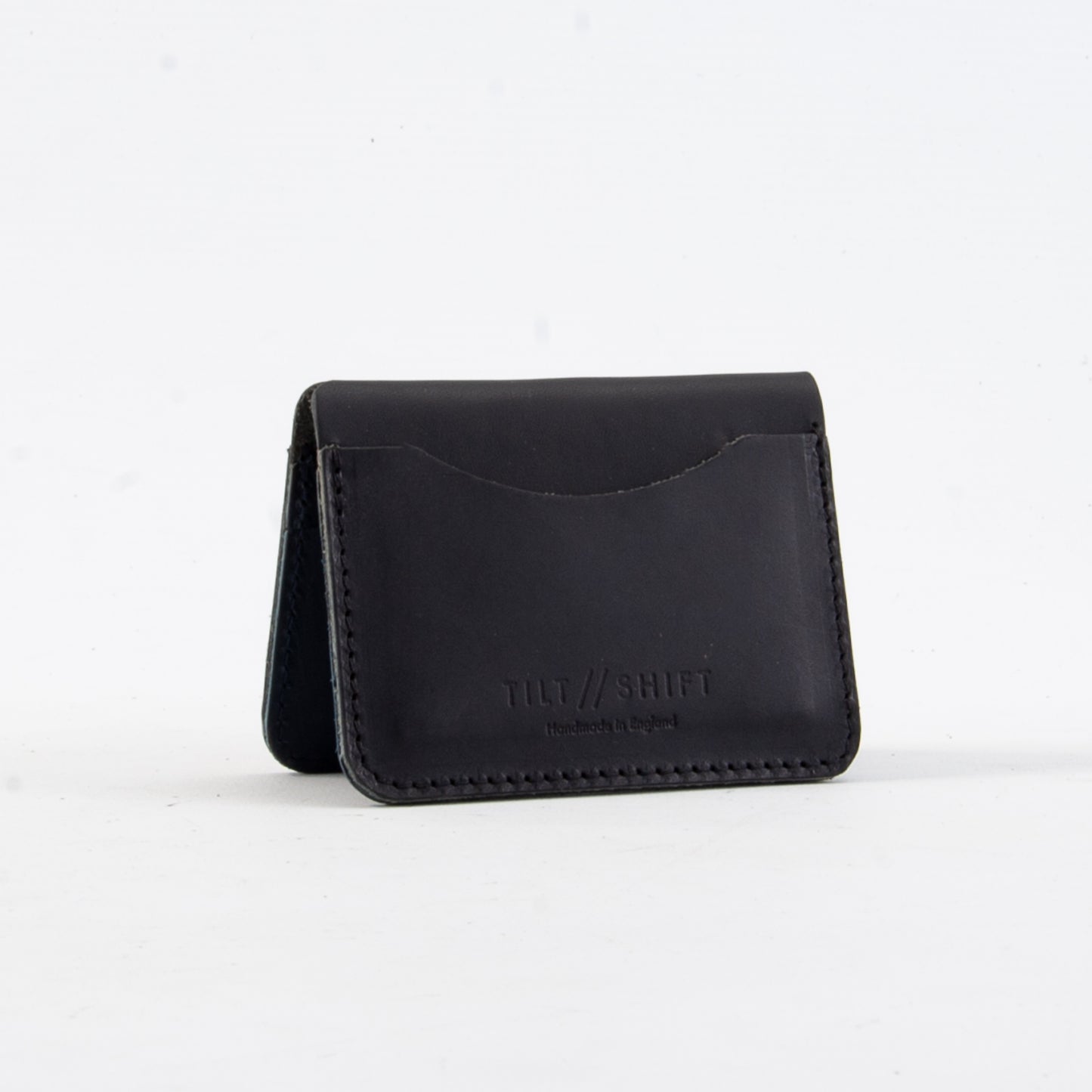 Black + Navy Leather Card Holder