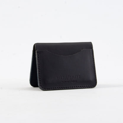 Black + Navy Leather Card Holder