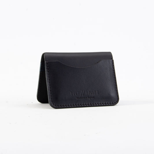 Black/Navy/Black Leather Card Holder