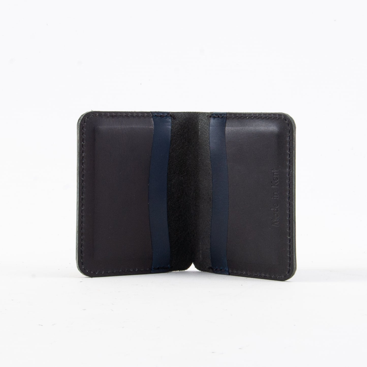 Black/Navy/Black Leather Card Holder