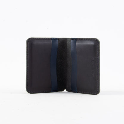Black/Navy/Black Leather Card Holder