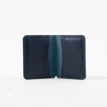 Navy + Navy Leather Card Holder