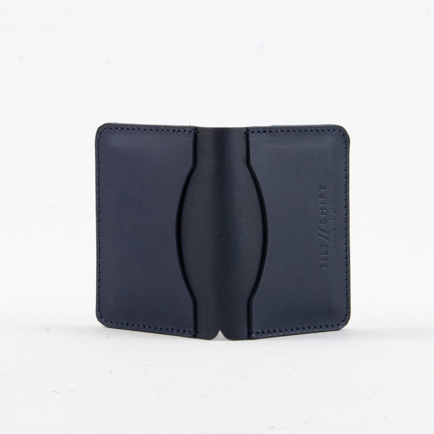 Navy + Navy Leather Card Holder