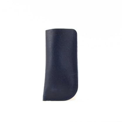 Vintage Navy Leather Glasses Sleeve image 0