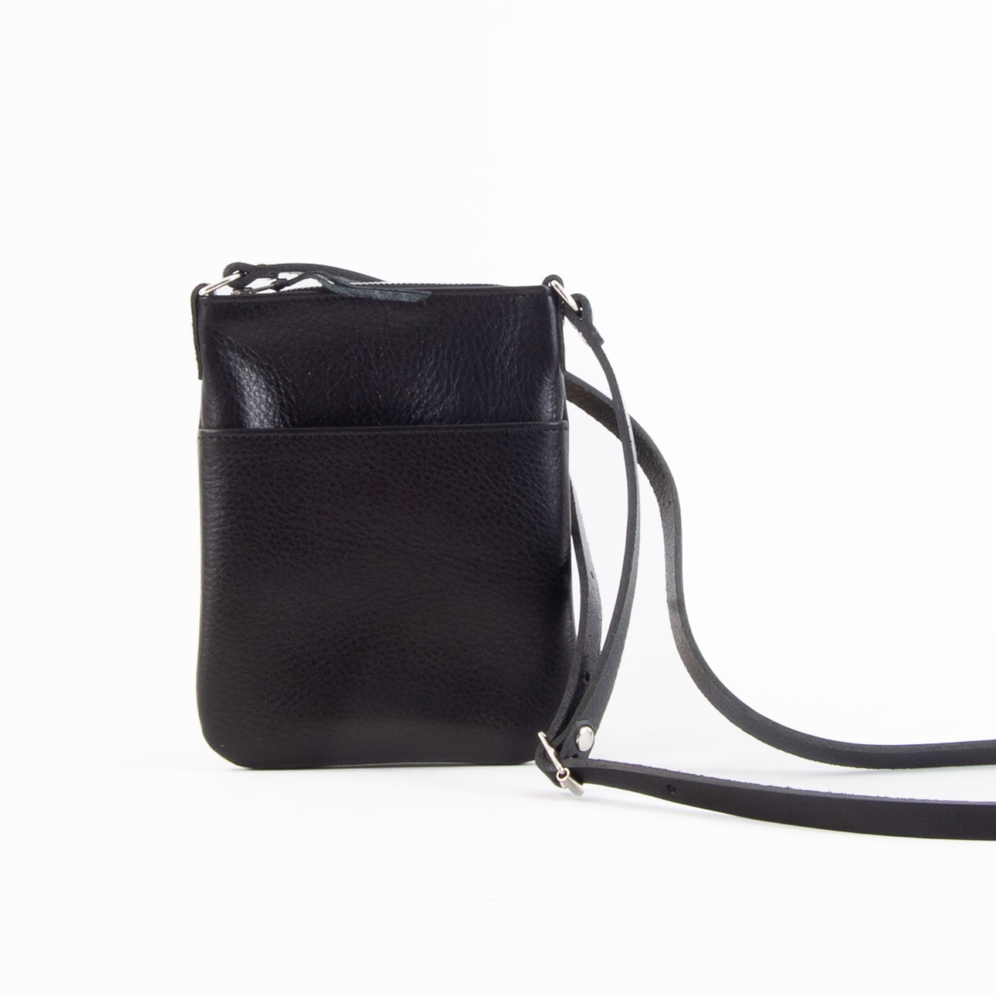 Lightweight Black Leather Mini Bag image 0