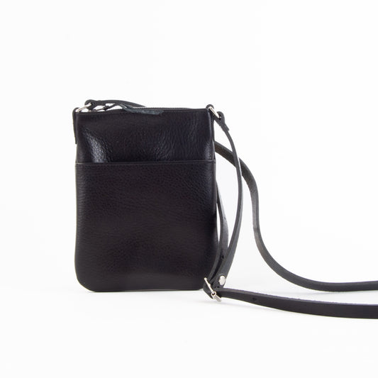Lightweight Black Leather Mini Bag image 0