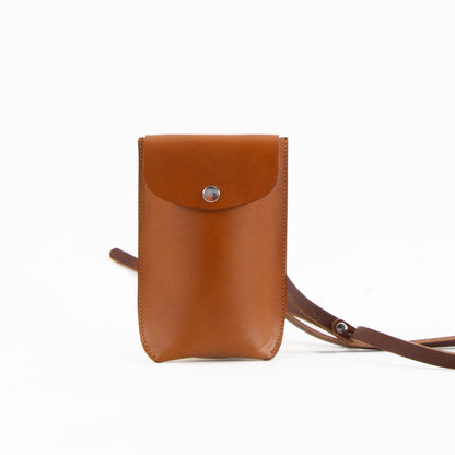 Tan Leather Phone Pouch image 1