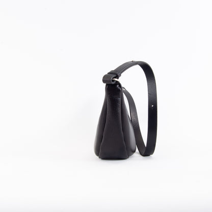 Black Leather Sling Bag image 8