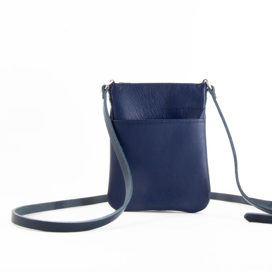 Lightweight Blue Leather Mini Bag image 0