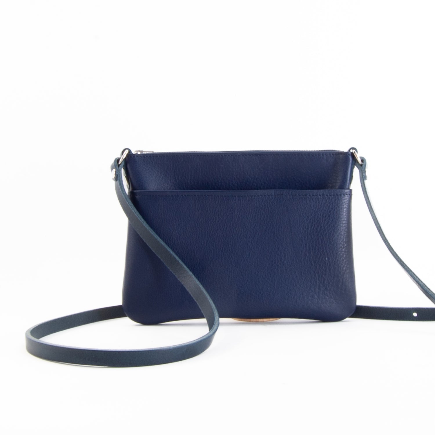 Lightweight Blue Leather Hip Bag image 0