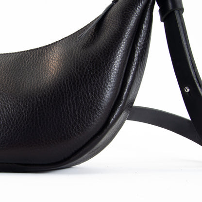 Black Leather Sling Bag image 7