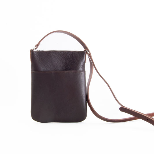 Lightweight Brown Leather Mini Bag image 0
