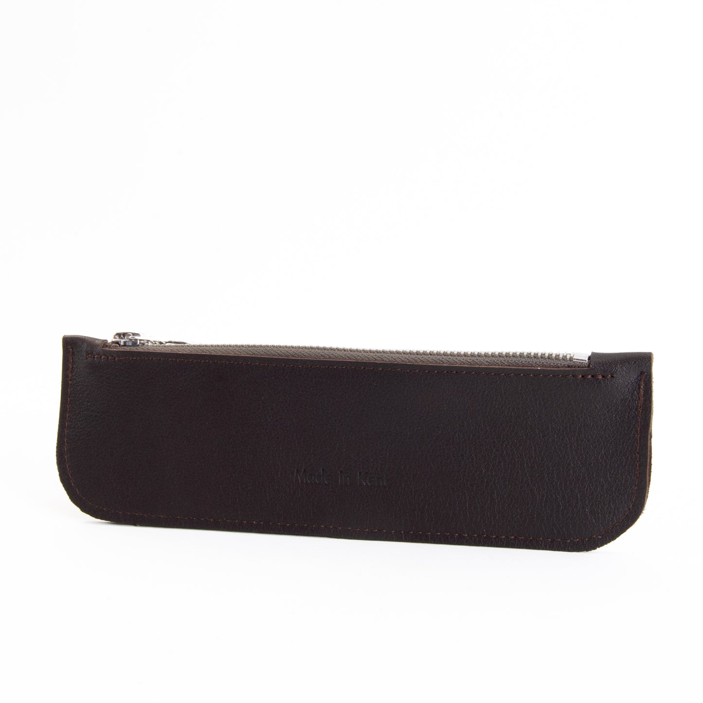 Brown Leather Zip Case