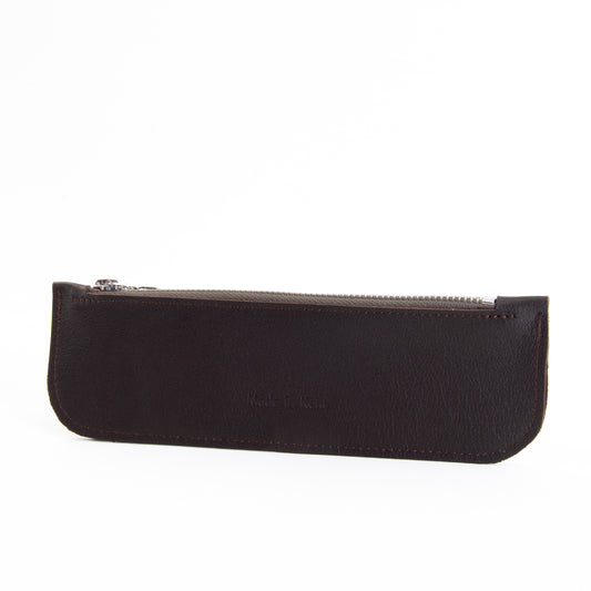 Brown Leather Zip Case