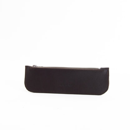 Brown Leather Zip Case