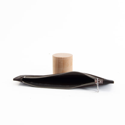 Brown Leather Zip Case